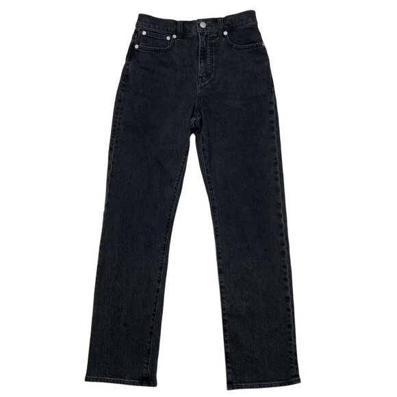 Madewell The 90s Straight Jeans 25 Belmere Wash Charcoal High Rise Zip Fly Retro - Picture 13 of 13